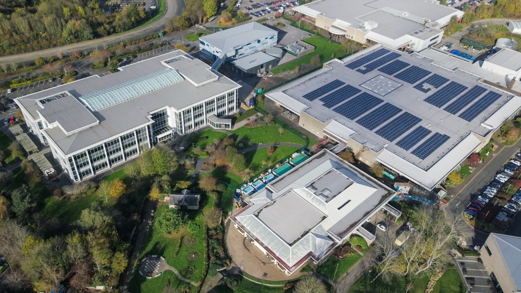 Industrial campus and SEZ park with rooftop solar